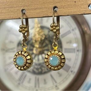 Vintage blue opalescent earrings Dangle Earrings